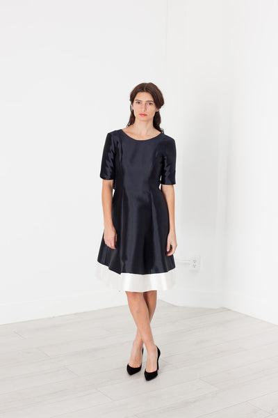 Tie Dress in Navy